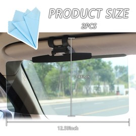 2PCS Anti-Glare Sun Visor for Car,Car Visor Extender Sun Blocker for Sun Protection and Shading,HD Car Visor Extender All Season Fit for Cars Trucks SUVs (2PCS)