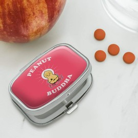 Peanut Buddha Butter Funny Humor Rectangle Pill Case Trinket Gift Box