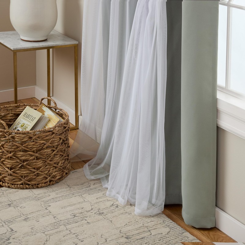 TOWN & COUNTRY LUXE Talia Double Layer Indoor Curtains, Sheer