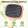 Bath Brush with Long Bamboo Handle, Soft Bristles (21.65 inch)