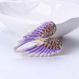 Angel Wings Brooch Pin Lovely Vintage Rhinestone Lapel Pin Brooch Crystal Badge Brooch Anti-glare Hat Bag Accessories for Women Fashion Jewelry