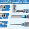 LANNIU Grease Gun Coupler Kit - 12000 PSI Strong Lock