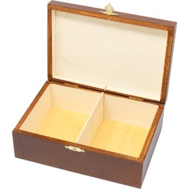 ChessJapan Antique Wooden Chess Box 21x14.5x7.5cm