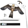 flyonte Bird Hawk Flying Kite with Pole Crop Protector Bird