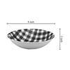 UPware Gingham Melamine Bowl Set, Round Bowls for Pasta, Rice,