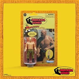 Hasbro Indiana Jones and The Raiders of The Lost Ark Retro Collection Figura de acción mecánica Alemana, 9.5 cm, Juguetes para niños de 4 años en adel
