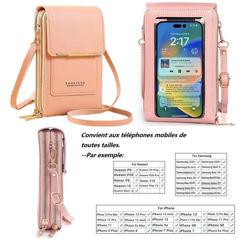Narunii Handbag Shoulder Bag Purse Women Mini Phone PU Leather
