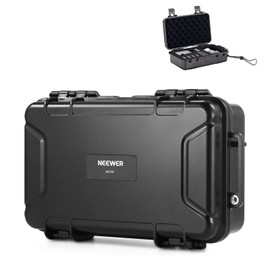 NEEWER Hard Case Compatible with DJI Osmo Action 5 Pro / 4/3 Camera, IP67 Waterproof Dustproof Shockproof Portable Travel Storage Case with Custom Foam Inserts & 12 Slots for Accessories, AC031