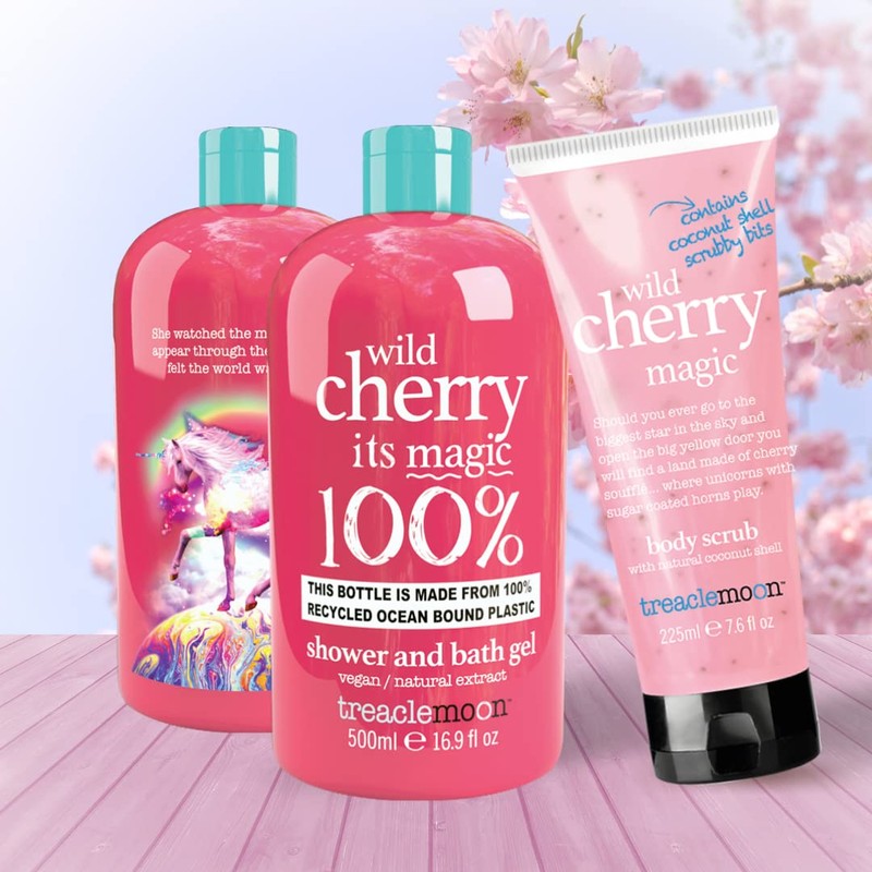 Treaclemoon Wild Cherry Magic. 500 ml Shower and Bath Gel/UK