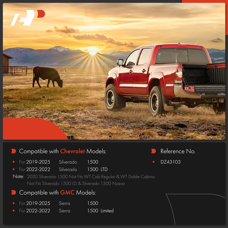 A-Premium Tailgate Assist Shock Compatible with Chevy Silverado & GMC