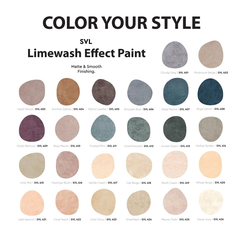 SUZUKA Strato Texture Paint SVL-404, Limewash Effect, Matte Wall -