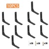 Adyoney 10pcs Heavy Duty L Brackets, 4 Inch Black Angle