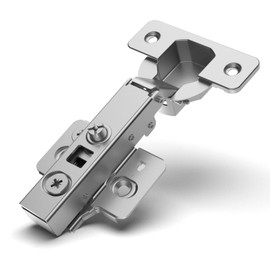 Chibery 2 Pack Frameless Soft Close Cabinet Hinge, 110 Degree Concealed European Style, 45mm Screw Center-to-Center, Full Overlay 3D Adjustable, Slow Shut, Clip-On Plate, Cupboard Door Replacement