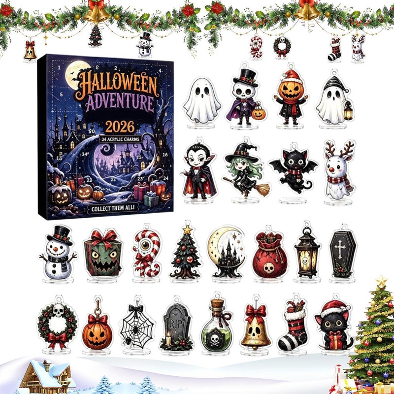 Halloween Advent Ornament 2D - 24 Days Gothic Countdown Calendar
