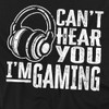 Popfunk Can't Hear You Gaming Unisex Adult V-Neck T Shirt