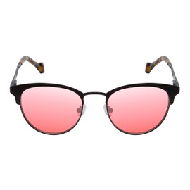 Calabria Lodo Panthos Pink Tint FL-41 Reading Glasses +0.00 Black Metal Women Blue Light Sensitive Migraine FL41 Readers