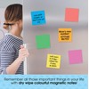 TMS Magnetic Sticky Notes, Neon Coloured Dry Wipe Reusable Labels