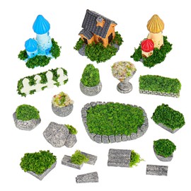 Toddmomy 1 Set Mini Trinkets Figurine Decor Micro Garden Fairy Ornaments Outdoor Miniature Landscape Indoor Zen Dollhouse Terrarium Small Material Tiny Artificial Resin