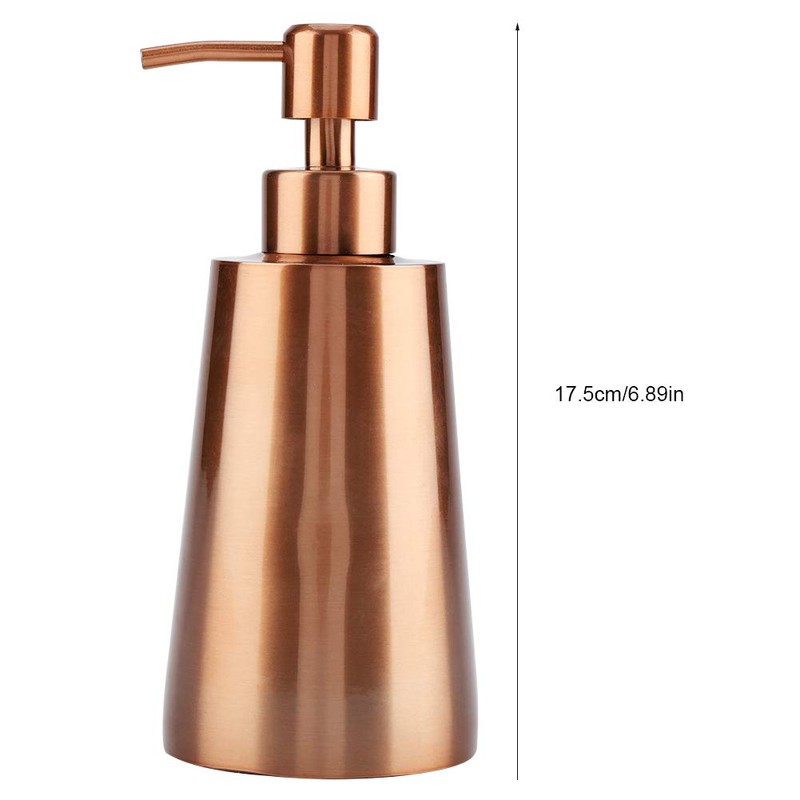 350ml Stainless Steel Liquid Soap Shampoo Lotion Dispenser Pump, Square