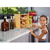 RoyalHouse Premium Bamboo Double Layer Bread Box With Clear Window,