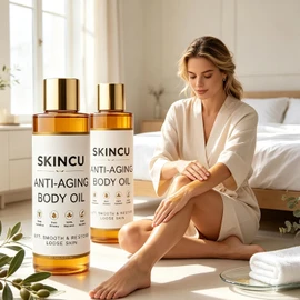 Skincu Anti-Aging Body Oil for Skin Tightening, Lightweight, Non-Greasy Moisturizer for Deep Hydration & Firming Support – Fast-Absorbing Glow Oil