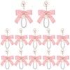 Homaisson 12 PCS Pink Bow Keychains, Coquette Keychains with Pearl