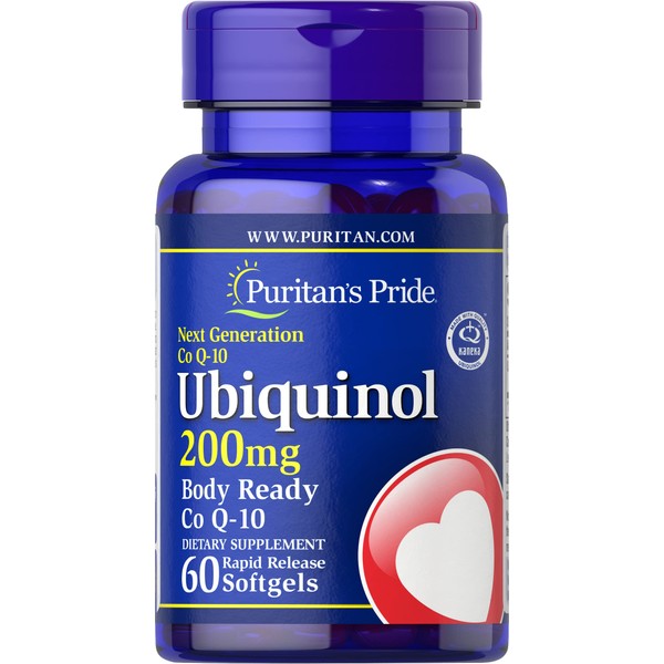 Ubiquinol 200mg, Supports Heart Health, 60 Softgels by Puritan's Pride