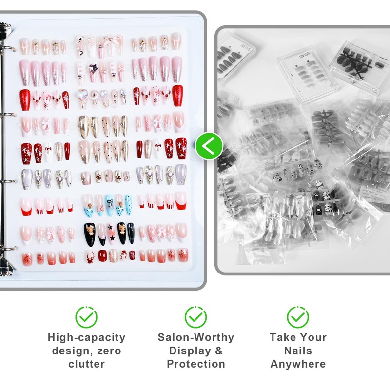 Yazikisa Large Press on Nail Organizer Book Insert Pages 6