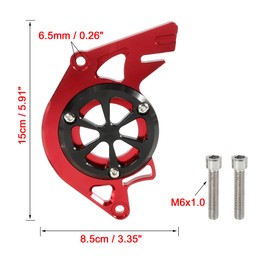 F FIERCE CYCLE Sprocket Cover Front Chain Guard Engine Cover Replacement CNC Aluminum Motorcycle Fit Honda MSX125 2013-2017 Red