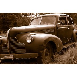 Wallmonkeys WM262422 Rusty Old Car Peel and Stick Wall Decals, 18" W x 12" H-Small