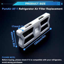 DDBSUN FRGPAAF1 PureAir AF-1 Air Filter Replacement Parts for Frigidaire Refrigerator, Compatible with Frigidaire PureAir AF1, Adapted to FGHT2055VF, FPHT2097VF, FGHT2055VD, 4 Pack