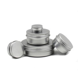 12PCS 5ml Round Metal Aluminium Nail Art Lip Balm Makeup Jar Bottle with Screw Lid DIY Cream Cosmetic Container Pot Tin Case Beauty Products (5ml/ 0.17oz)