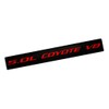 5.0L Coyote V8 RED on Black Highly Polished Real Aluminum