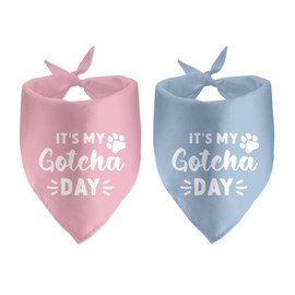 2 Pack It's My Gotcha Day Dog Bandana Adoption Day for Dogs Pet Bandanas Accessories for Dog Lovers Pet Scarf