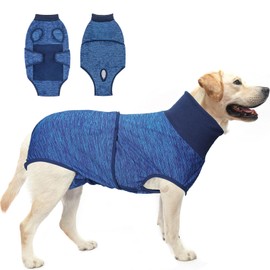 BEAUTYZOO Recovery Suit for Dogs, Dog Surgery Suit Female Spay, Dog Surgical Recovery Onesie Male Neuter, Anti Licking Wounds Puppy Post Surgery Bodysuit Outfit, Cone of Shame Alternative, Blue L