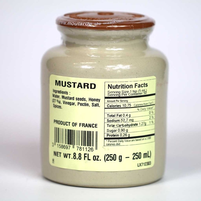 Pommery French Whole Grain Mustard with Honey in a Crock