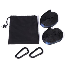 3 Meters Long Pilates Belt Outdoor Hammock Straps Tree Tie Rope High Load Bearing Webbing Sling 2 Belts 2 Buckles 1 Bag
