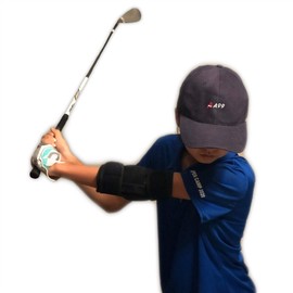 A99Golf Elbow Brace II Posture Correction Brace Guide Swing Training Aid Chicken Wing Corrector Aids Elbow Golf Swing Trainer Straight Arm Golf Training Aid with Click Sound Notifications Golf Swing