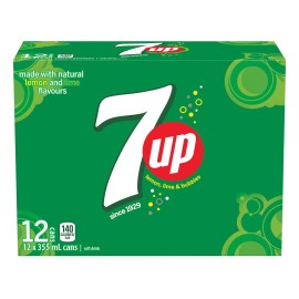 PepsiCo 7UP Soft Drink, 355 mL/12 fl. oz., Cans, 12 Pack