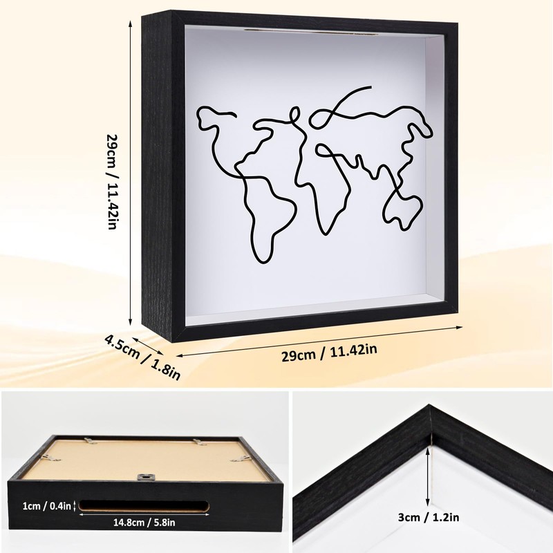 ZEEYUAN 12x12inch Travel Adventure Archive Box Life in a Box