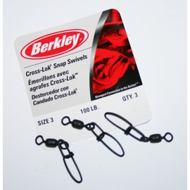 Berkley McMahon Cross-Lok Snaps/Swivels Size3-100lb