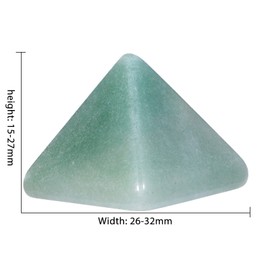 Amogeeli Mini Green Aventurine Healing Crystal Pyramid for Meditation Reiki Decoration, Palm Pocket Stone Pyramid for Positive Energy