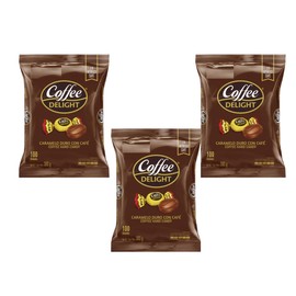 Coffee Delight Hard Candy Flavored Candies Made w/Real Colombian Coffee, (100 Count) (13.4oz - 380g) - 3 PACK