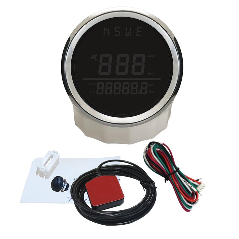 ELING 85mm Digital GPS Speedometer Gauge with Tripmeter Odometer NSWE
