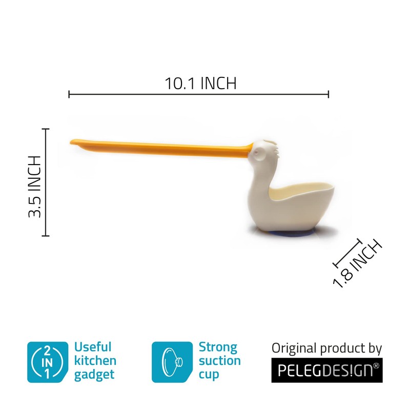 PELEG DESIGN 91757 Pelix Cloth & Sponge Holder, Pelican Sink