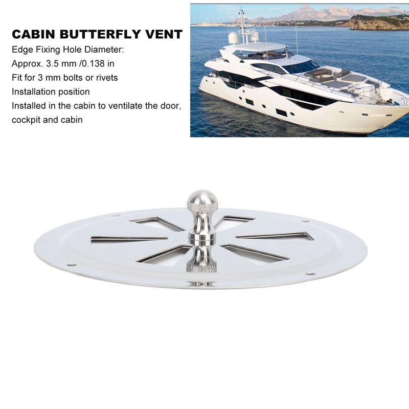 Butterfly Vent 304 Stainless Steel Cabin Round Louver Air Vent
