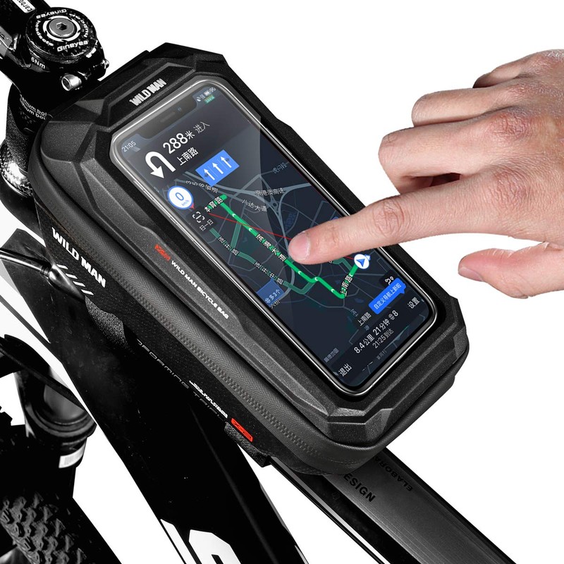 WILD MAN Rainproof Touch Screen Front Frame Bike Bag Top
