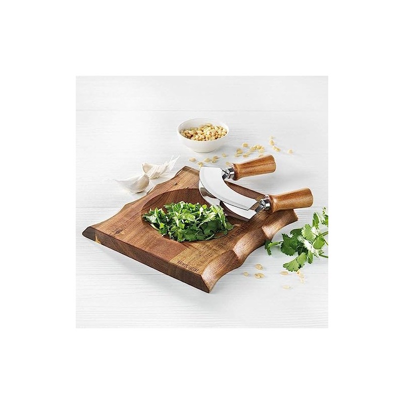 Baccarat Spice Market Mezzaluna Rocking Chopper & Board Set 20X20X2cm