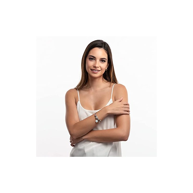 LuckyLy Charms para Pulseras Acero Inoxidable Zirconia Cúbica Regalos Mujer