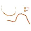 Lena 32051 Craft Set Wooden Letter Beads, 300 Round Threading